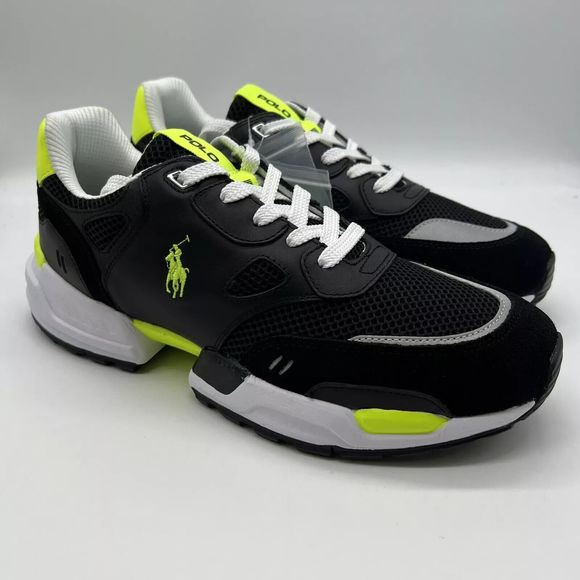 Polo Ralph Lauren Men's Jogger Shoes Black Volt Size US 11 New - Picture 1 of 6